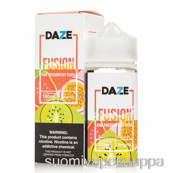 Vape Netistä Kiivi Passionhedelmä Guava - 7 Daze Fuusio - 100ml 0mg